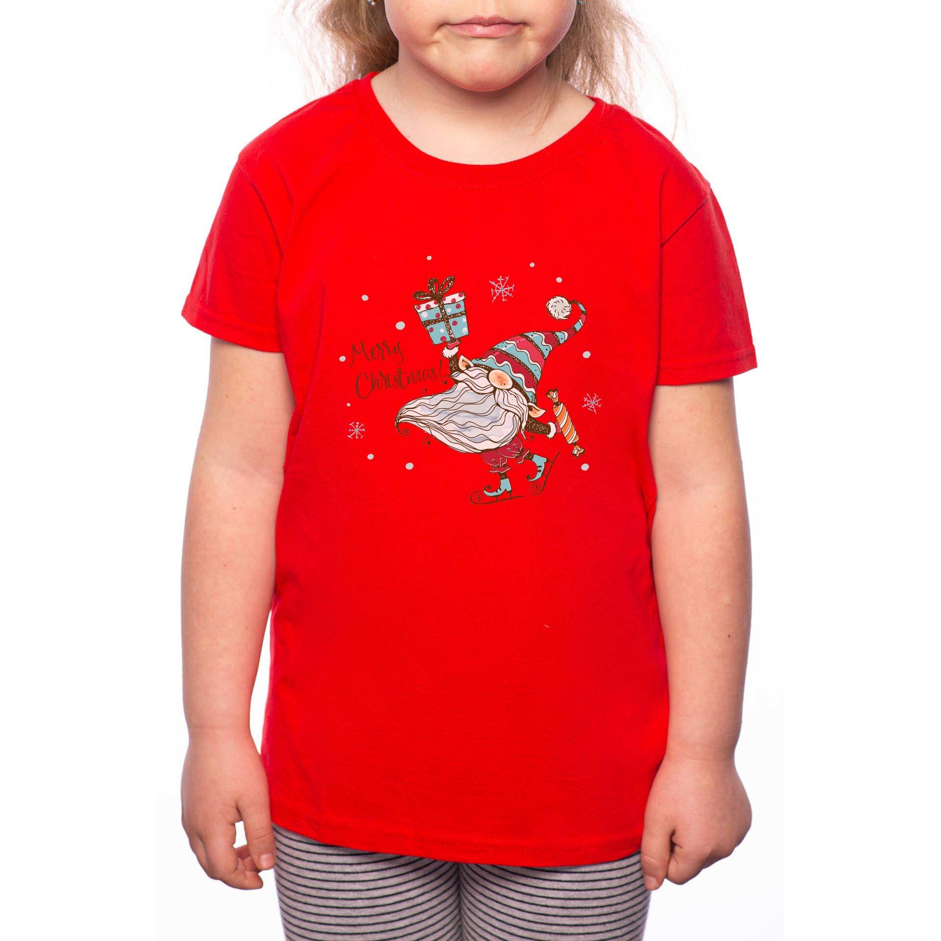 Tricou Fetita, Skater Dwarf, 100% Bumbac, W224, Rosu