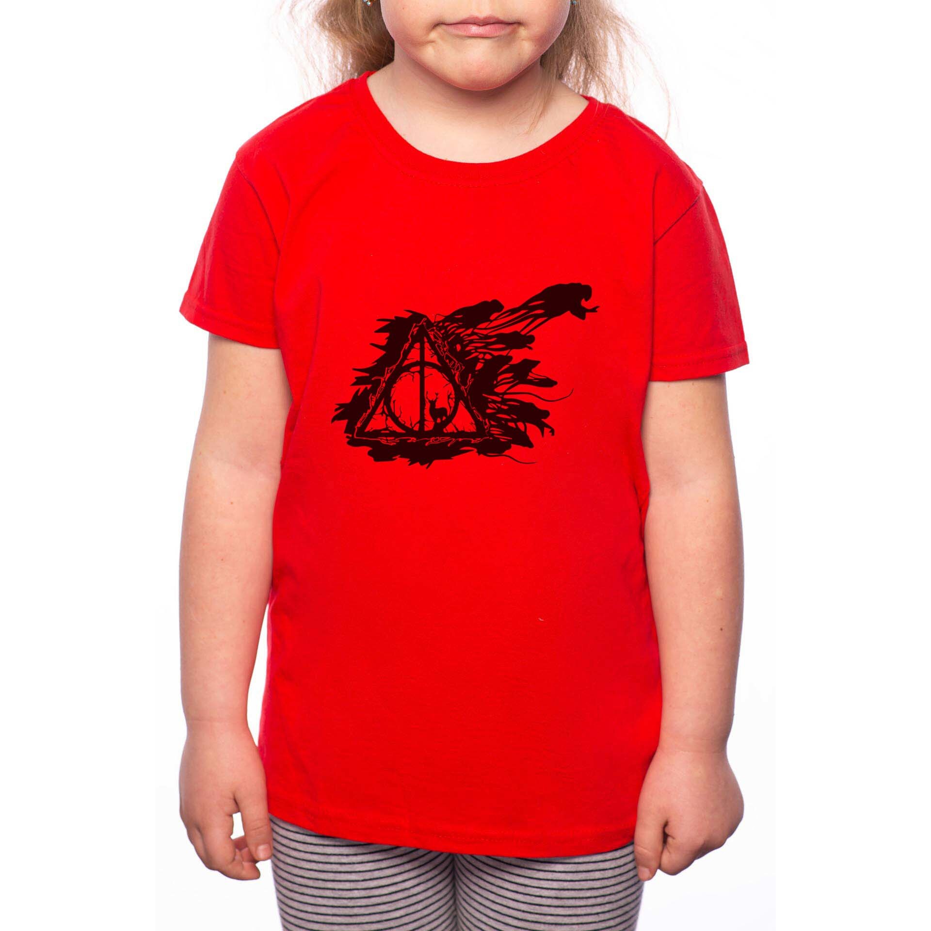 Tricou Fetita, Harry Potter - Deathly Hallows Harry Potter, 100% Bumbac, P228, Rosu