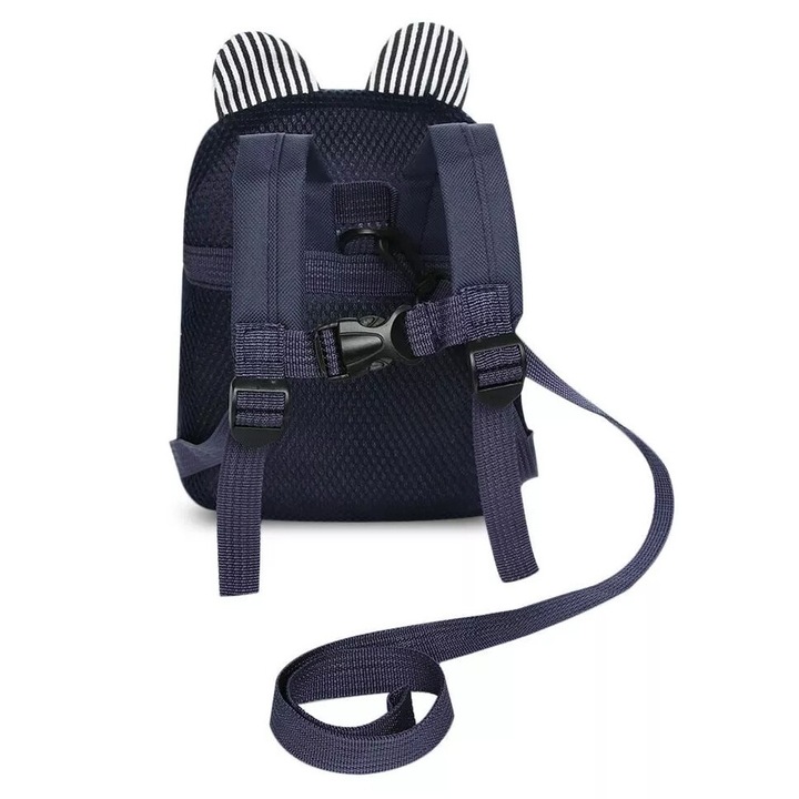 Rucsac de protectie pentru copii anti-lovituri, Zola®, cu ham, model ursulet, material moale, bretele reglabile, 27x21x11 cm