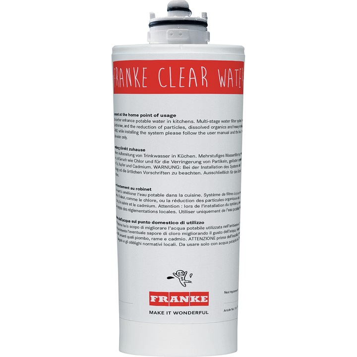 Cartus Franke Clear Water pentru baterii inox trei cai