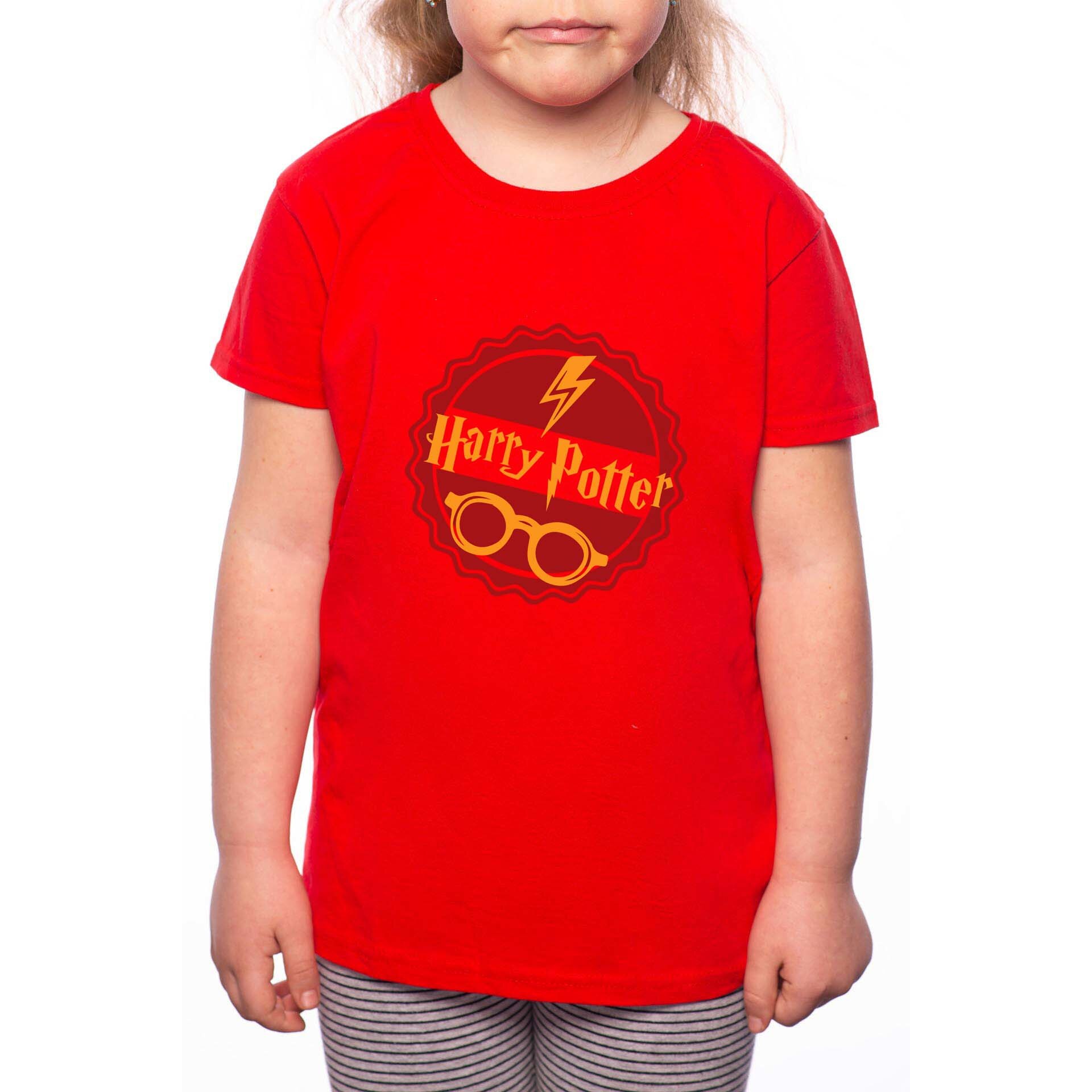Tricou Fetita, Harry Potter Thunder, 100% Bumbac, W238, Rosu