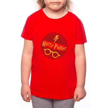 Tricou Fetita, Harry Potter Thunder, 100% Bumbac, W238, Rosu Tricou Fetita, Harry Potter Thunder, 100% Bumbac, W238, Rosu