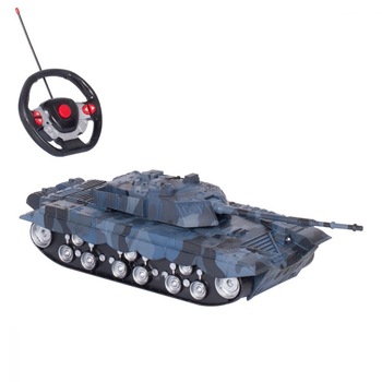 Tanc cu telecomanda ,design realist, lumini, sunete, prevazut cu turela rotativa 360°, tun articulat 45°, 4 directii deplasare, ATS Tanc cu telecomanda ,design realist, lumini, sunete, prevazut cu turela rotativa 360°, tun articulat 45°, 4 directii deplasare, ATS
