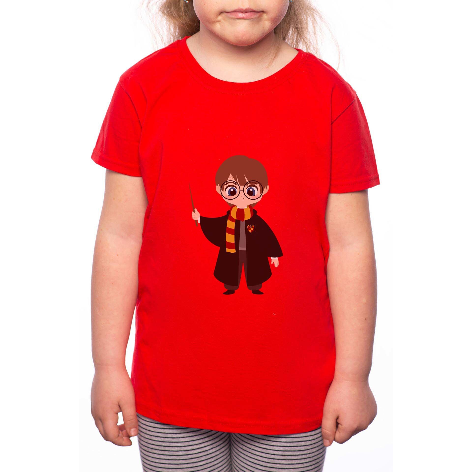Tricou Fetita, Harry Potter Animated, 100% Bumbac, R241, Rosu