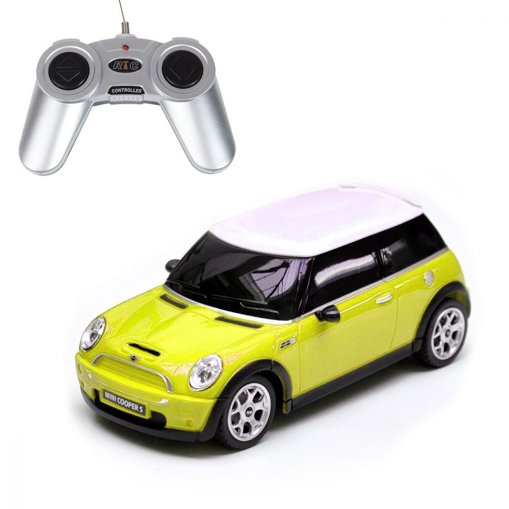 Set Masina Mini Cooper glaben cu telecomanda multidirectionala, raza de actiune 30 m, 20.3 x 12.8 x 10 cm, ATS