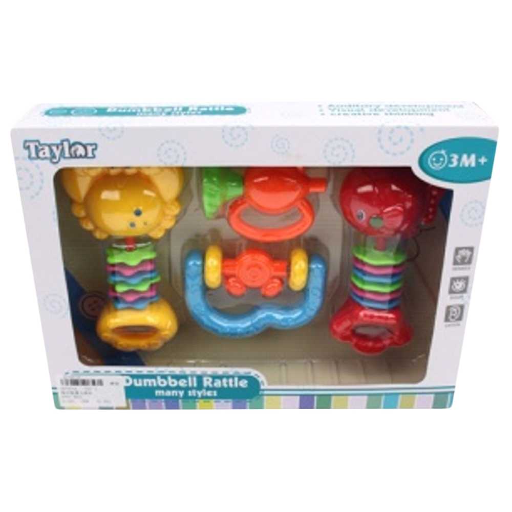 Set jucarii zornaitoare pentur bebelusi , 4 piese , Multicolor , 3 luni +