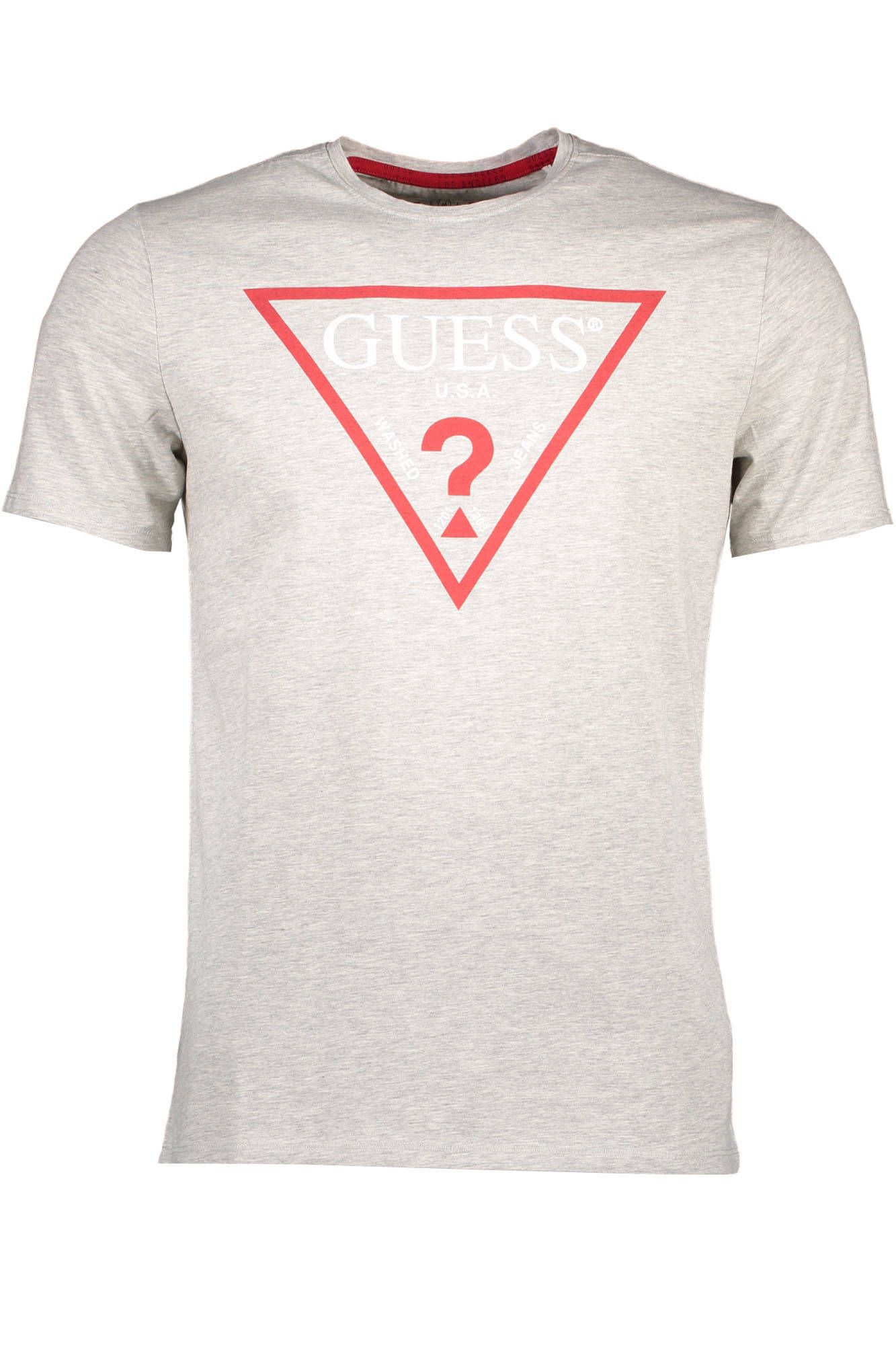 Tricou Barbati, GUESS JEANS, 9709134, Logo, Gri, Gri, 2XL