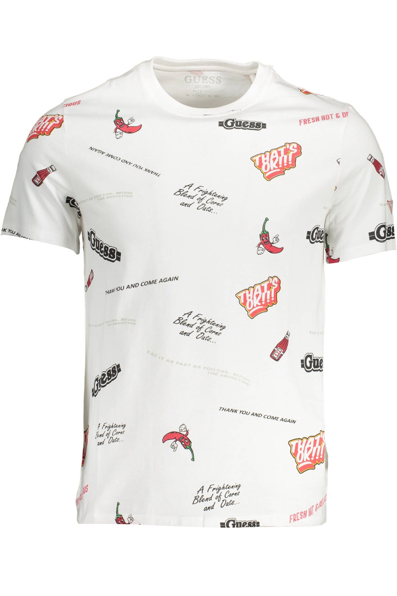 Tricou Barbati, GUESS JEANS, 9708879, Logo, Alb, XL INTL