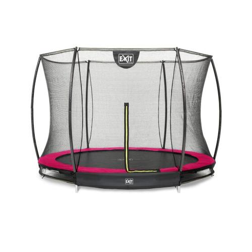 Trambulina Silhouette ø244cm cu plasa de siguranta EXIT - roz