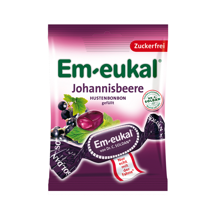 Bomboane fara zahar Em-Eukal cu coacaze, 75gr