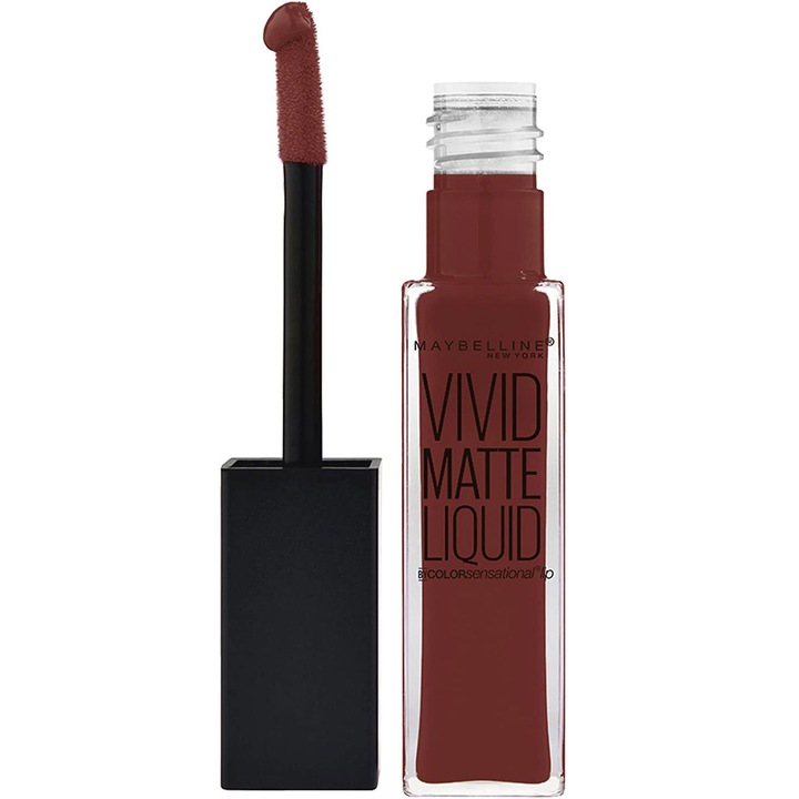 Matt folyékony rúzs Maybelline New York Color Sensational Vivid Matte Liquid, 37 Coﬀee Buzz, 8 ml