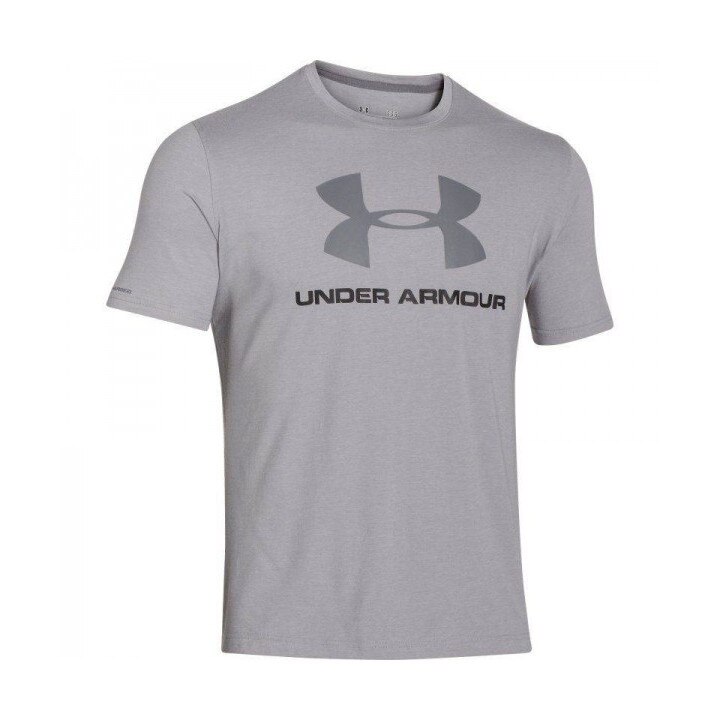 Tricou pentru barbati, Sportstyle Logo, Under Armour, Bumbac, XXL INTL, Gri