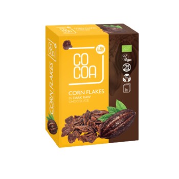 Fulgi de porumb in ciocolata raw 200 g eco Cocoa Fulgi de porumb in ciocolata raw 200 g eco Cocoa