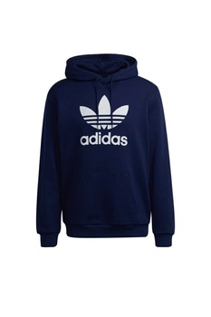 Hanorac cu buzunar, Adidas, imprimeu logo, Albastru Hanorac cu buzunar, Adidas, imprimeu logo, Albastru