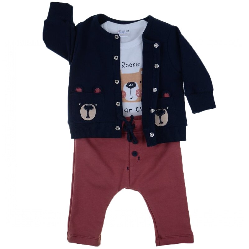 Compleu 3 piese pentru baieti Karen CPB45-86, Multicolor 65193