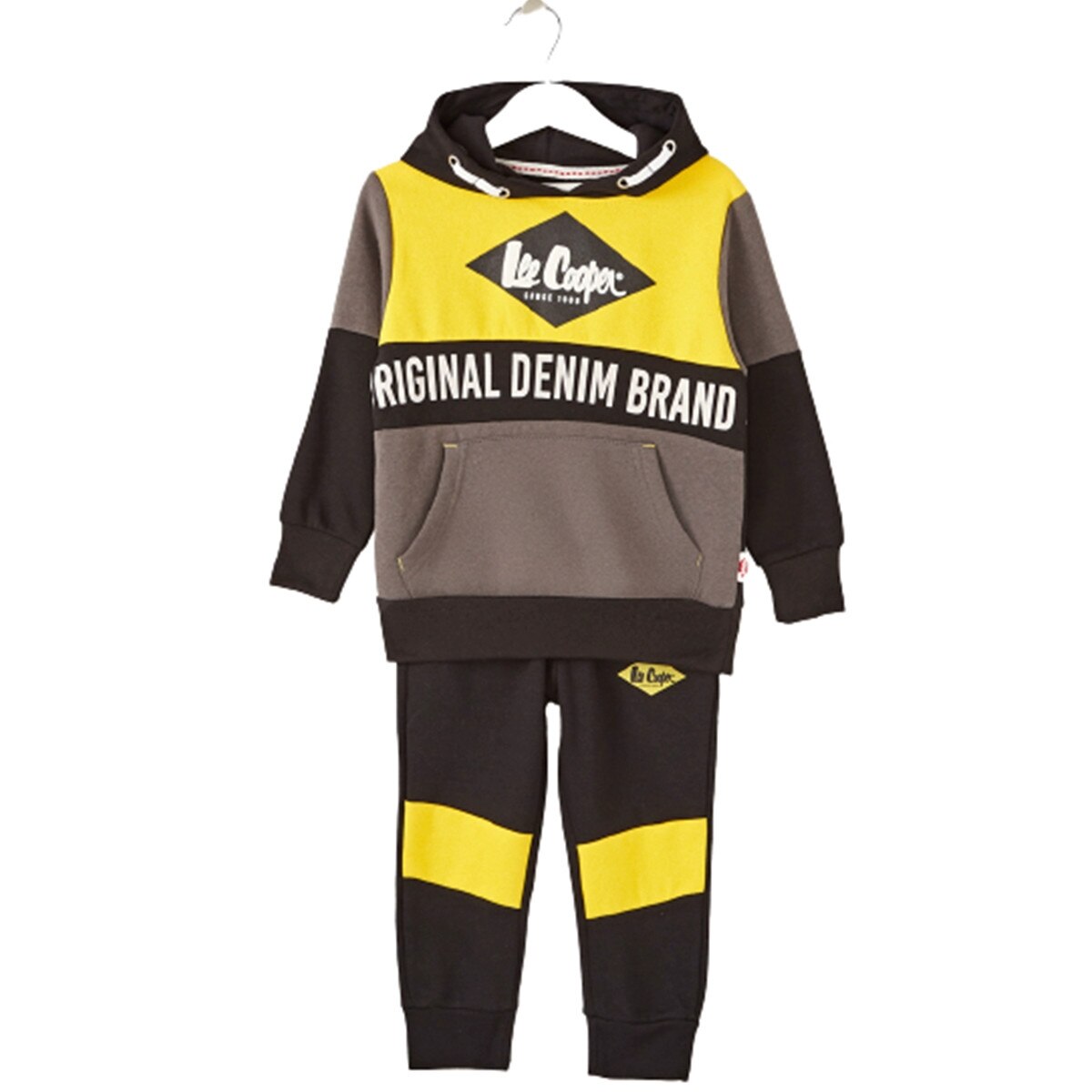 Trening Baieti Lee Cooper model GLC70131JOG, Negru/Galben