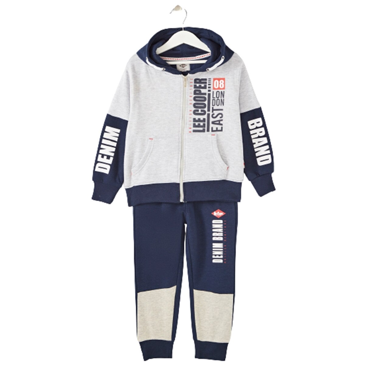 Trening Baieti Lee Cooper model GLC70122JOG, Gri/Albastru