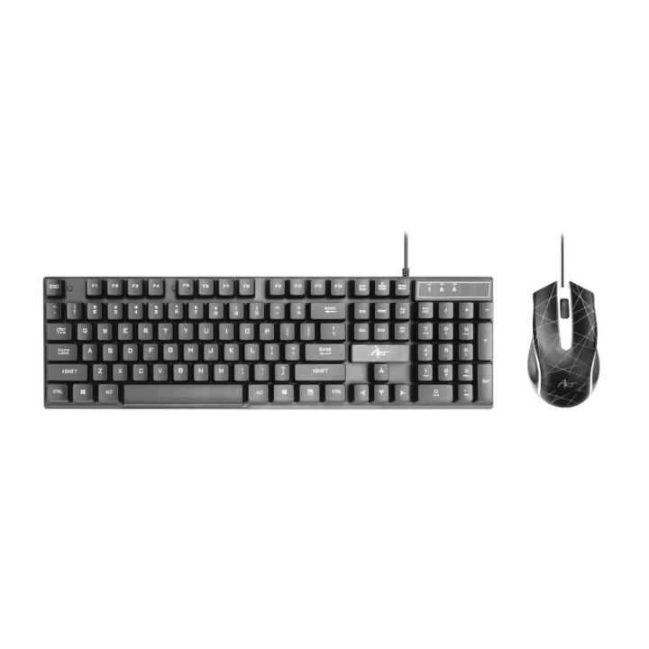 Арт комплект клавиатура и мишка, LED осветление, USB, AK-50