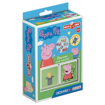 Joc De Constructie Magnetic, Geomag, Peppa Pig - Dicover and Match Magicube, 2 Piese Joc De Constructie Magnetic, Geomag, Peppa Pig - Dicover and Match Magicube, 2 Piese