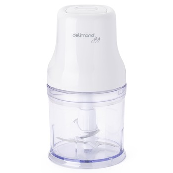 Tocator, otel inoxidabil si plastic, 200 W, o lama cu 2 taisuri, o lama cu 4 taisuri si un accesoriu pentru amestecare, 1 treapta de viteza, 0.6 litri Tocator, otel inoxidabil si plastic, 200 W, o lama cu 2 taisuri, o lama cu 4 taisuri si un accesoriu pentru amestecare, 1 treapta de viteza, 0.6 litri