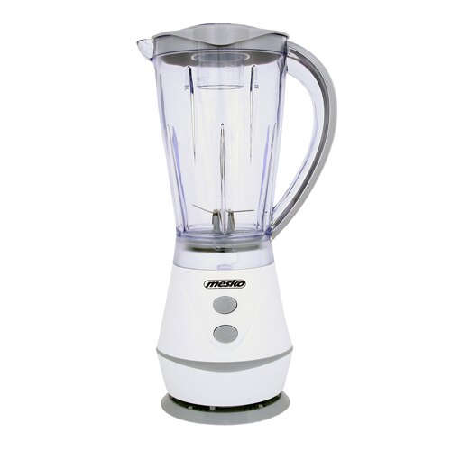 Blender Mesko MS 4060GR, 250W-500W, 2 viteze, capacitate 1L, lame din otel inoxidabil, alb/gri