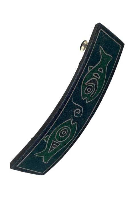 Щипка за коса, Gloria Maris, 106905 Синьо/Зелено, 11,5 см