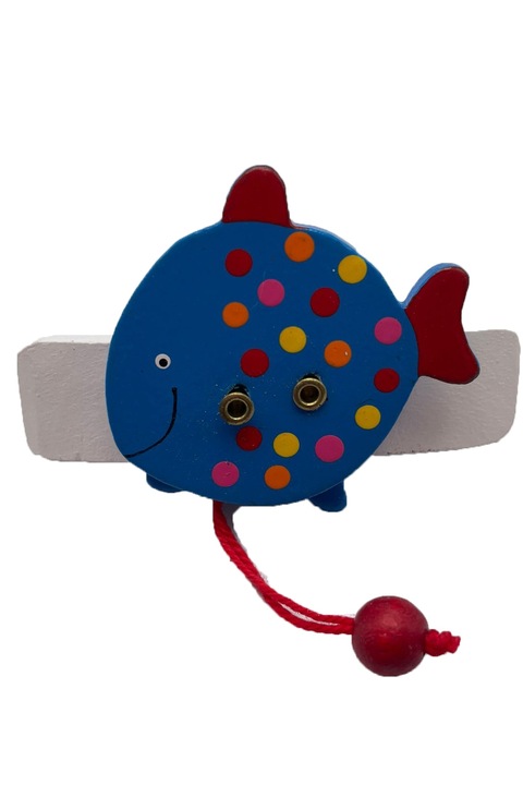 Детска шнола за коса, Gloria Maris, 0260034 Синьо/Бяло, 6,5 см