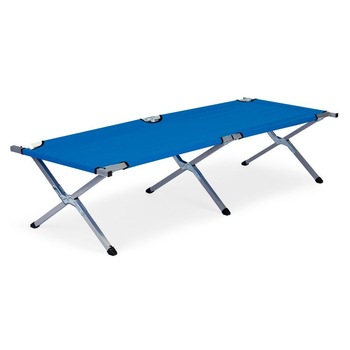 Pat pliabil pentru camping, sarcina maxima 110 kg, 186x70x43 cm, albastru Pat pliabil pentru camping, sarcina maxima 110 kg, 186x70x43 cm, albastru
