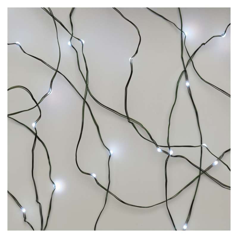 Instalatie Decor Craciun Emos, Sirag clasic Nano, 15m, 150 LED 3.6W, Lumina Rece, Alimentare la priza, Interior, Exterior, IP44