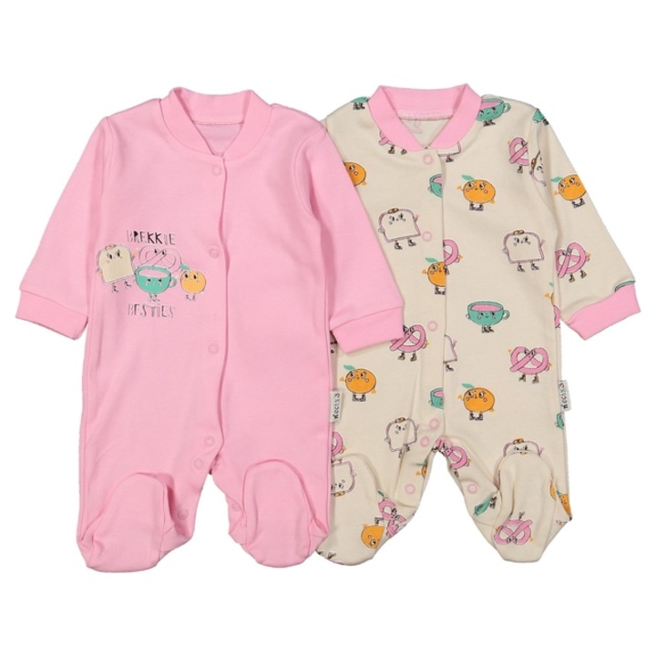 Set bebelusi Coccoo Bebe, 1-3 luni, 2 piese, roz/bej