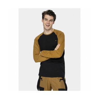 Bluza sport barbati 4F, Bumbac, Negru/Maro Bluza sport barbati 4F, Bumbac, Negru/Maro