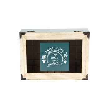 Cutie ceai Green Life din mdf, verde inchis, 7 x 24 x 16,5 cm Cutie ceai Green Life din mdf, verde inchis, 7 x 24 x 16,5 cm