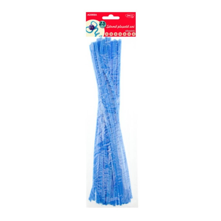 Sarma Plusata Daco 25Buc/Set, Albastra, 30x0.6 cm, Material Plastic/Metal