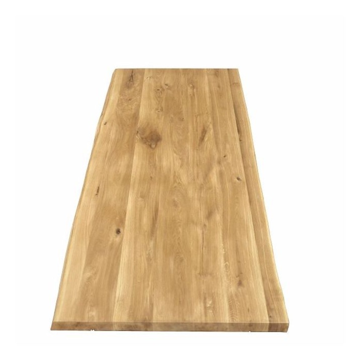 Плот от дъб 340х100х4 см, естествен цвят, некантирани ръбове