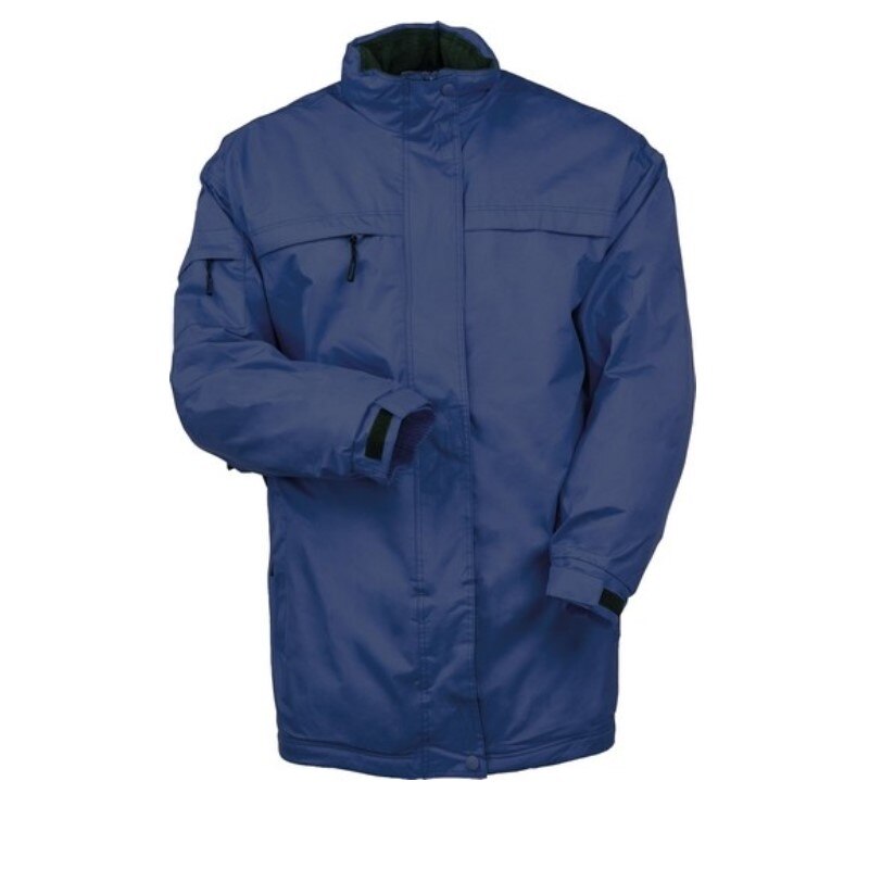 Geaca de iarna izolata, Pole-Ouest, cu captuseala si guler din lana termo, cu buzunare multiple, albastru, marimea S