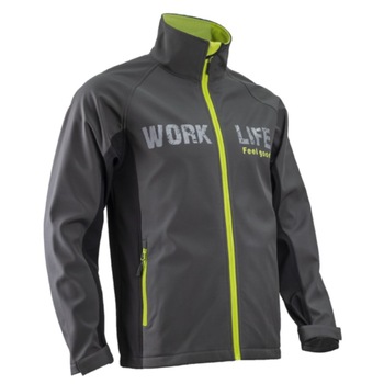 Geaca de protectie, Piman, din softshell cu 3 straturi, design modern, rezistent la apa, antracit, marimea 2XL Geaca de protectie, Piman, din softshell cu 3 straturi, design modern, rezistent la apa, antracit, marimea 2XL