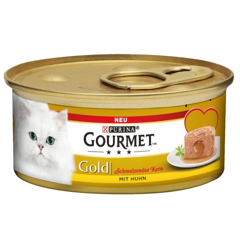 Hrana umeda pentru pisici Gourmet Melting Heart 12 x 85 g Pui, Vita
