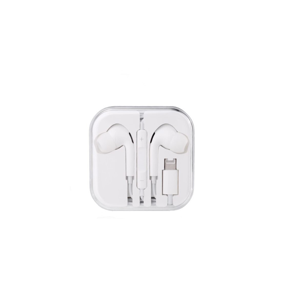 Casti pentru iPhone, conector Lightning, Alb