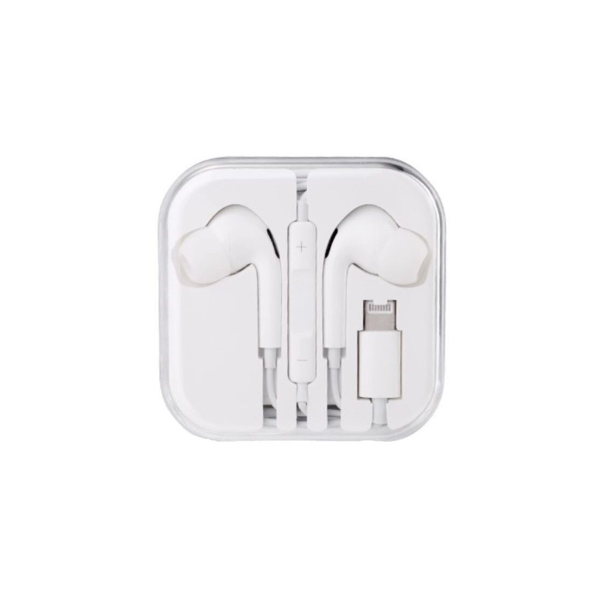 Casti pentru iPhone, conector Lightning, Alb