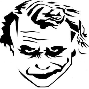 Sablon decorativ reutilizabil PVC transparent, Joker, A4 Sablon decorativ reutilizabil PVC transparent, Joker, A4