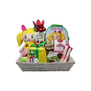 Cos Cadou cu 10 produse Fetita Zurli & Poseta Cos Cadou cu 10 produse Fetita Zurli & Poseta