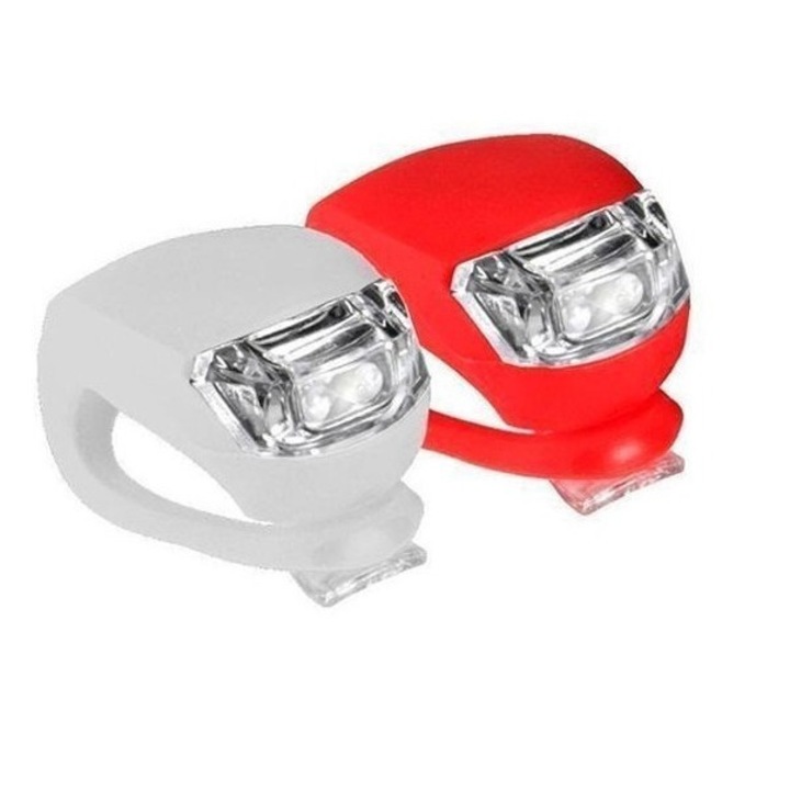 Set 2 licurici din silicon pentru bicicleta, 3 moduri de iluminare