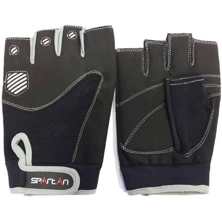 Manusi Spartan, Inchidere cu velcro, Antiderapante, Marimea XS, Gri inchis