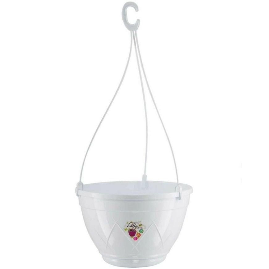 Ghiveci agatator Santino Lilia 4.0 L, alb