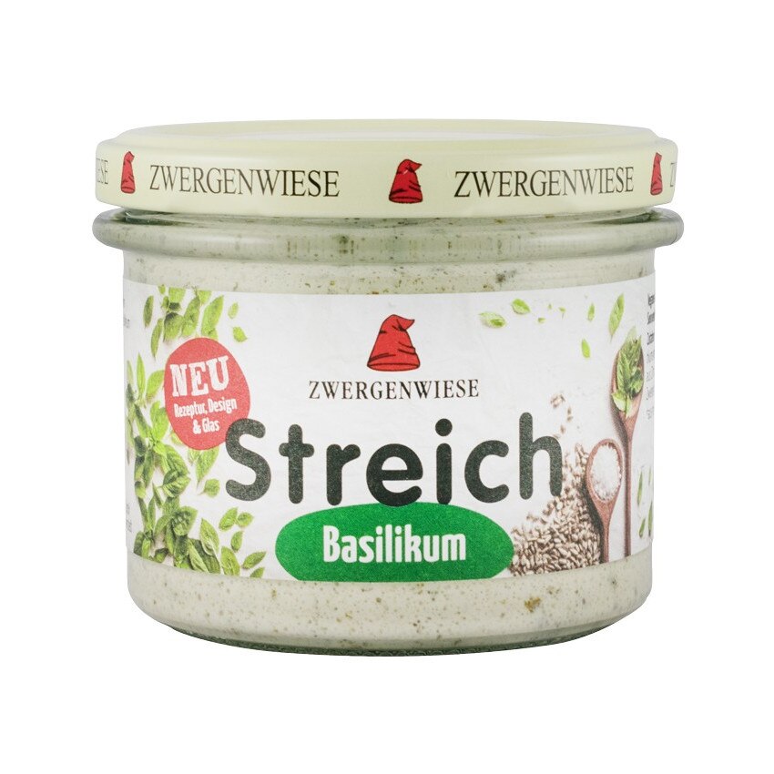 Crema tartinabila bio vegetala cu busuioc, 180gr Zwergenwiese