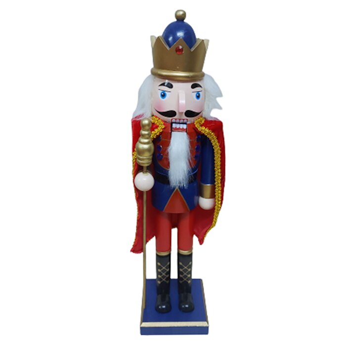 Spargator de nuci cu mantie Elliot Nutcracker 38cm, Multicolor, Lemn