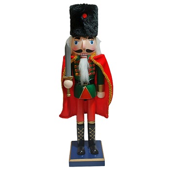 Spargator de nuci cu mantie Denis Nutcracker 38cm, Multicolor, Lemn Spargator de nuci cu mantie Denis Nutcracker 38cm, Multicolor, Lemn