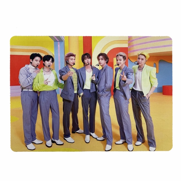 Egérpad személyre szabott bts kpop vaj, poliészter, 18 x 22 cm