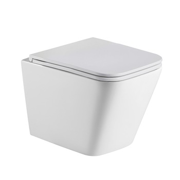 Set vas WC suspendat, Belbagno, Seria Ardente-R, Rimless, cu capac Duroplast, inchidere lenta, Ceramica, Alb, Set fixare, 490 mm Set vas WC suspendat, Belbagno, Seria Ardente-R, Rimless, cu capac Duroplast, inchidere lenta, Ceramica, Alb, Set fixare, 490 mm
