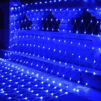 Instalatie Craciun, Tip Plasa, IP 44, 16 x 1 m, 640 LED-uri, Albastru, 8 jocuri de lumini, Transformator cu telecomanda, Interconectabila, Prelungitor 3 m inclus, Fir transparent, Flippy Instalatie Craciun, Tip Plasa, IP 44, 16 x 1 m, 640 LED-uri, Albastru, 8 jocuri de lumini, Transformator cu telecomanda, Interconectabila, Prelungitor 3 m inclus, Fir transparent, Flippy